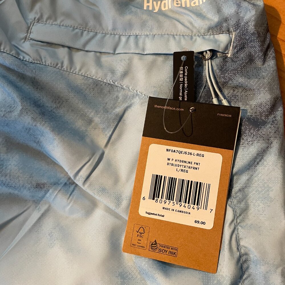 FIRM$. L NORTH FACE Hydrenaline 2000 Lounge Pants Taffeta Tie Dye Blue Women's - Picture 8 of 13